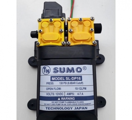 Bộ Máy bơm đôi SUMO mẫu mới 2020 và nguồn Tổ Ong 12v 10A - Bơm Phun Sương - Bơm Tăng áp