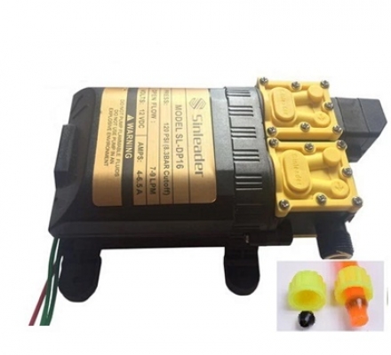 Máy bơm nước đôi mini 12v áp lực cao tự ngắt - máy bơm đôi tăng áp mini 12v - Sinleader