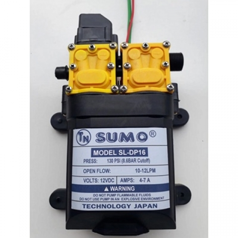 Bộ Máy bơm đôi SUMO mẫu mới 2020 và nguồn Tổ Ong 12v 10A - Bơm Phun Sương - Bơm Tăng áp