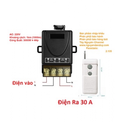 CONGTAC  công tắc điều khiển từ xa 1km - 5Kw - điều khiển từ xa 1km