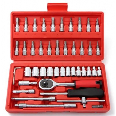 Bộ dụng cụ mở bu lông ốc vít đa năng 46 chi tiết
