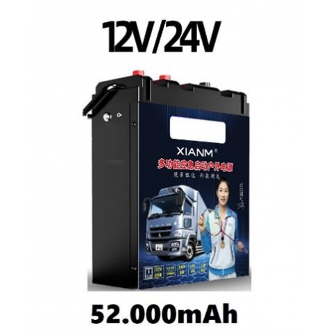 Bộ kich nổ Khởi động ô tô xe tải ,container 12V-24V Công Suất Lớn Dung lượng Pin 52.000mAh - 52.000mAh
