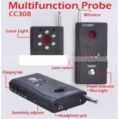 Máy phát hiện thiết bị nghe lén, camera ghi hình CC308+ cao cấp