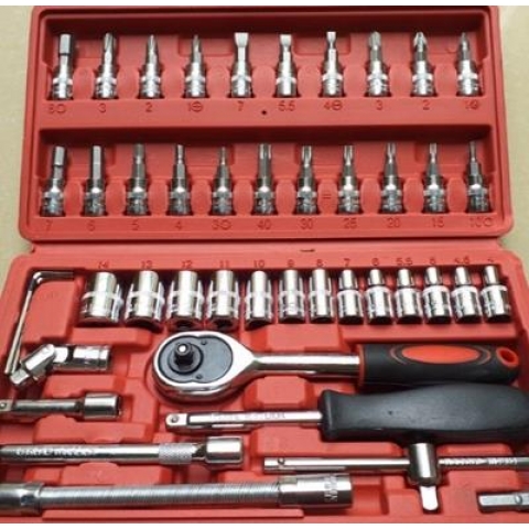 Bộ dụng cụ 46 chi tiết, bộ dụng cụ mở bu lông ốc vít đa năng