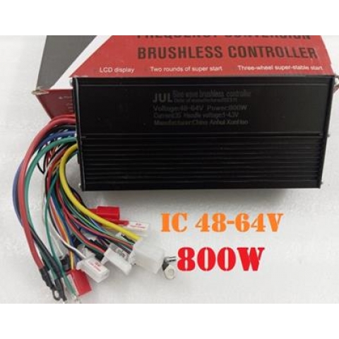 IC Điều tốc xe điện đa năng 3 in1 48-64V- 800w màu đen sóng sin đi êm như xe điện