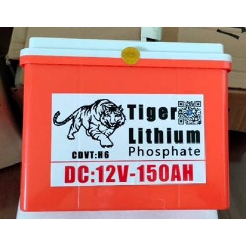 Bình Pin Lithium 150Ah chống nước - 150Ah Tiger - Chống nước hoàn toàn - Mẫu mới màu cam 2024