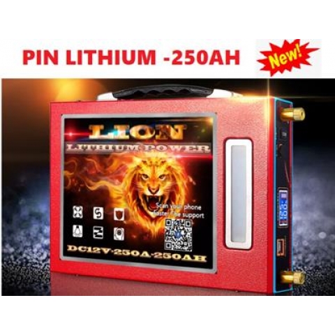 Pin lithium 12V - 250Ah- Pin mới 100% Nhập khẩu. - 250AH-NEW