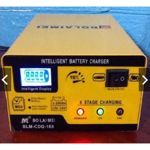 Sạc ắc quy 12v24v 200ah sạc bình ôtô xe tải thông minh tự động ngắt khi đầy