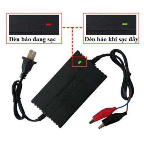 Sạc bình acquy xe máy 12V 4-20ah có led hiển thị khi đầy