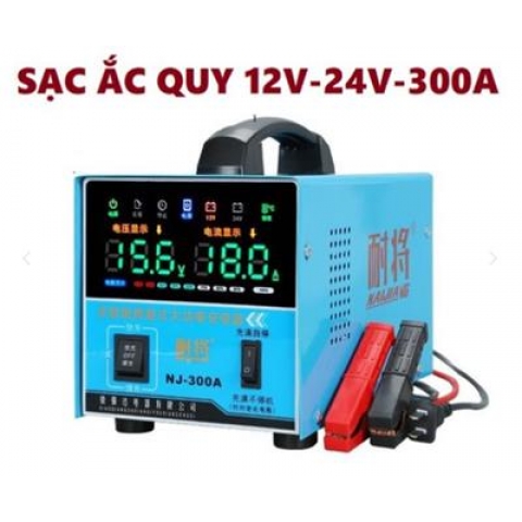Máy Sạc ắc quy tự động NJ 300A-12V-24V - Khử Sunfat Công Suất Lớn