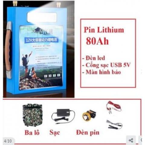 Bình Pin Lithium 12V 80Ah Li-ion