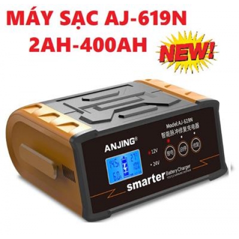 Máy Sạc Ắc Quy Và Phục Hồi Bình Ắc Quy 12V 24V 400AH AJ-619N - Sạc Acquy Khu sunfat