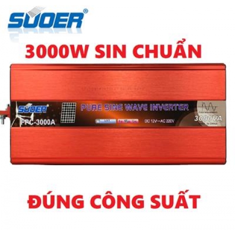 Bộ đổi điện inverter Suoer 12v-24v sang 220v sine chuẩn Đúng Công Suất - SuoerFPC 3000W