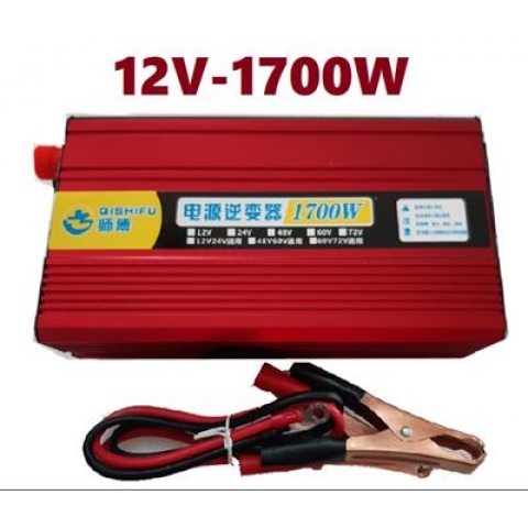 Bộ kich nguồn điện 12V lên 220v 1700w-Bộ Chuyển Đổi Điện Inverter 12V-1700w