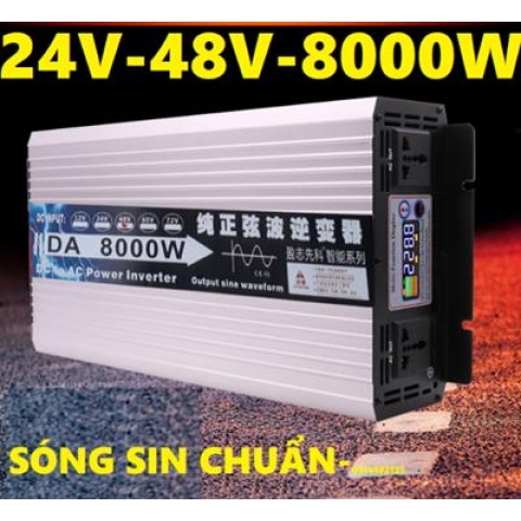 Bộ Đổi Nguồn 12v24V48V sang 220V Sin Chuẩn 8000w 