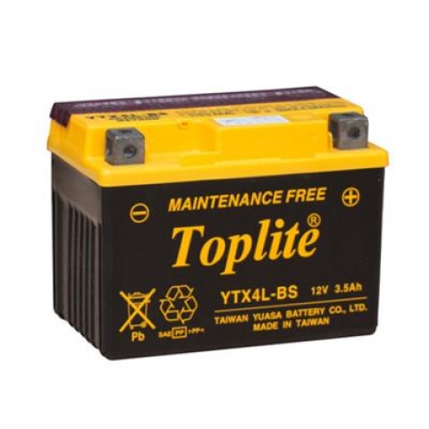 Ắc quy Toplite YTX4L-BS 12V-3.5AH (HÀNG NGOẠI NHẬP)