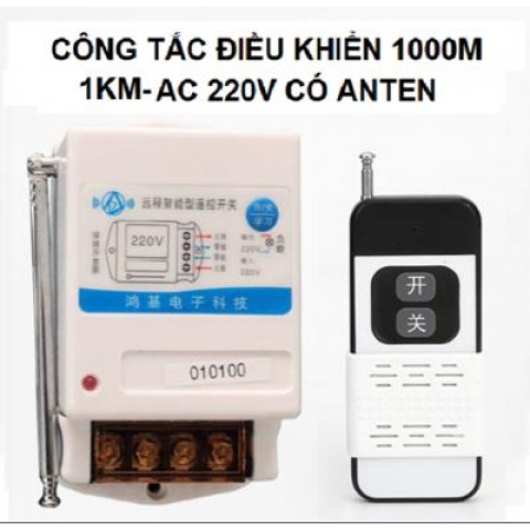 Công Tắc Điều Khiển Từ Xa 1km 5kw - Có Anten
