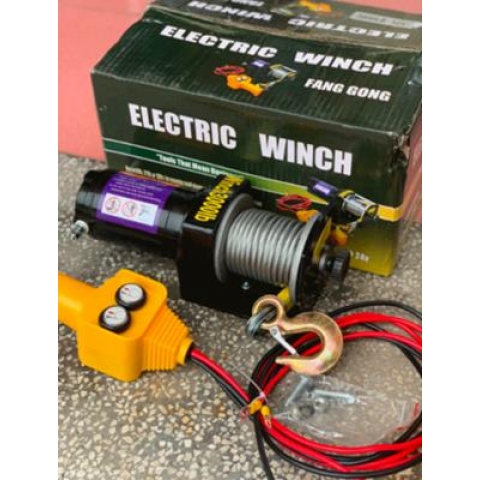 Tời điện 12v,Tời xe,Tời cứu hộ 1360kg