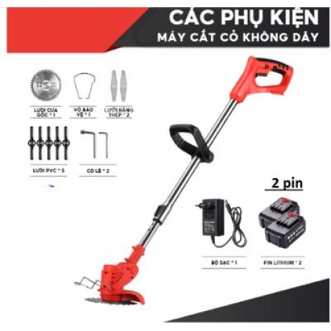 Máy cắt cỏ dùng pin siêu khoẻ POWER Tặng kèm bộ 8 lưỡi cắt cỏ