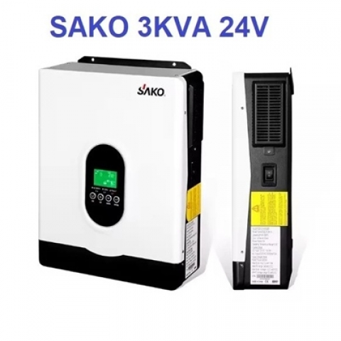 Biến Tần Hybrid Solar Inverter SAKO 3KVA 24V AC220-240V 80A MPPT PV 30V-450V Mẫu mới