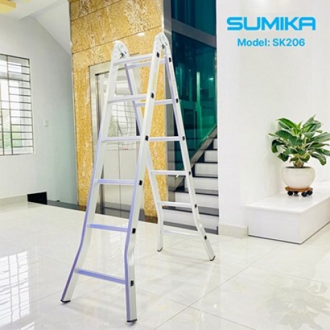 Thang Nhôm Gấp Chữ A Sumika SK206