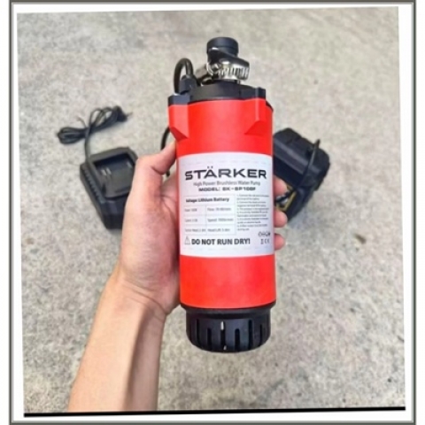Máy bơm nước chạy pin STARKER 21V, máy bơm chìm pin áp lực cao, nhỏ gọn, tiện lợi, tưới tiêu bảo hành 6 tháng, máy hú