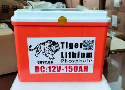 Bình Pin Lithium 150Ah chống nước - 150Ah Tiger - Chống nước hoàn toàn - Mẫu mới màu cam 2024 - 150AhTiger2024
